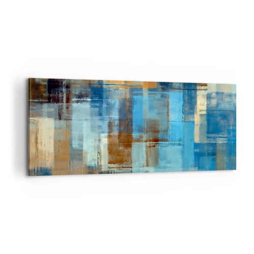 Bild auf Leinwand - Leinwandbild - Durch den blauen Schleier - 100x40 cm