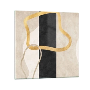 Glasbild - Bild auf glas - Schleifenformen - 70x70 cm