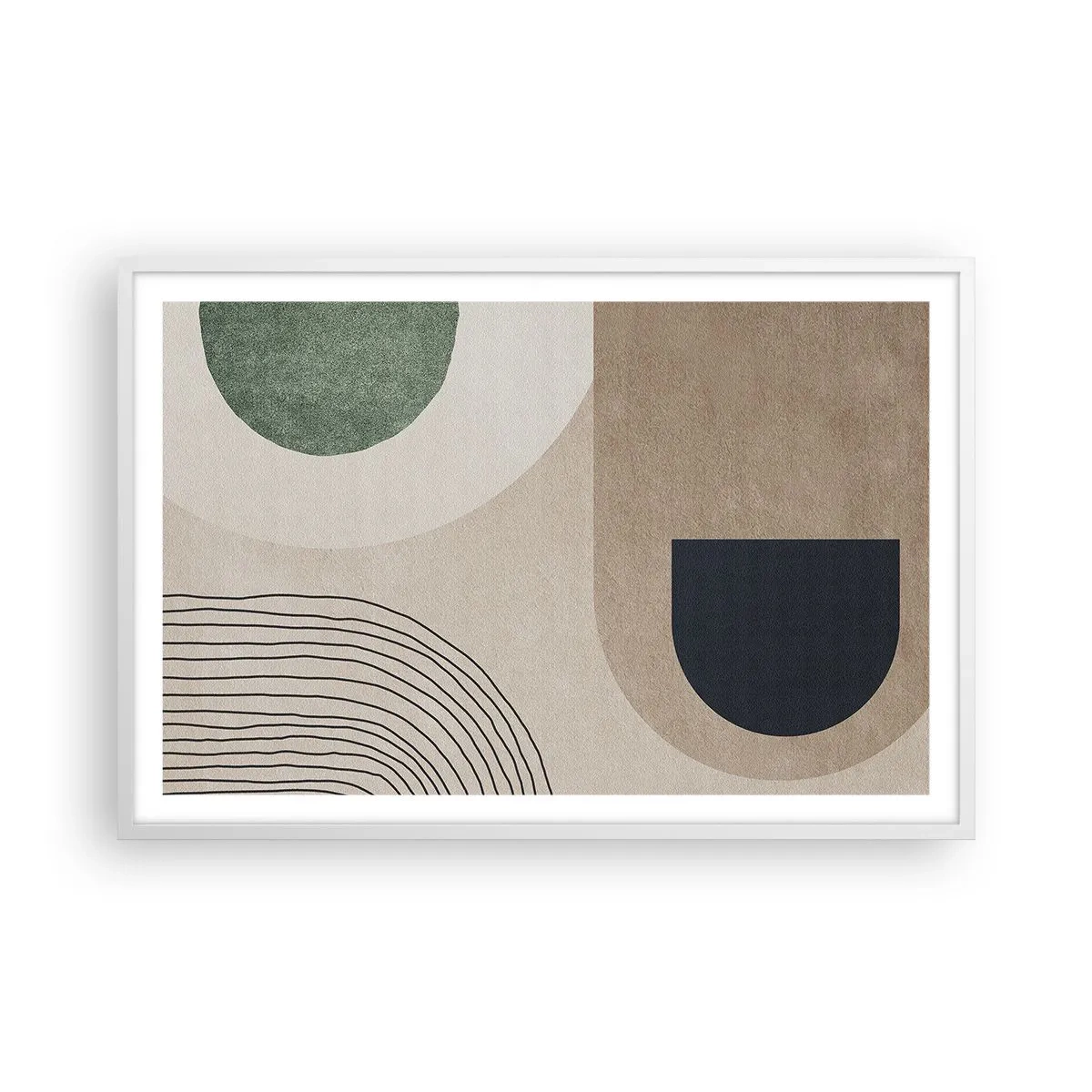 Poster in einem weißen Rahmen - Sanftheit des Ovals - 91x61 cm