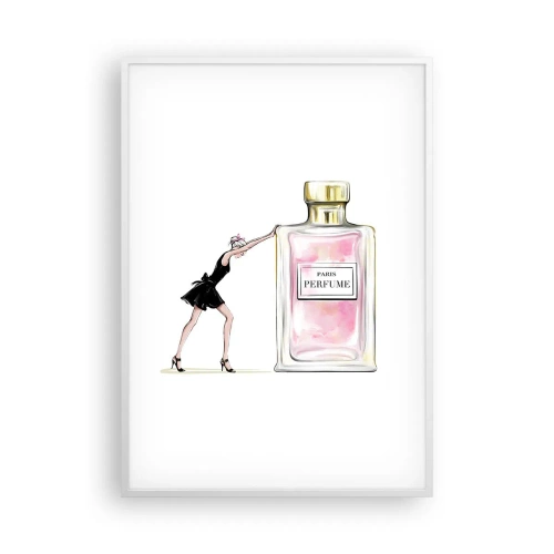 Poster in einem weißen Rahmen - Essenz der Weiblichkeit - 70x100 cm