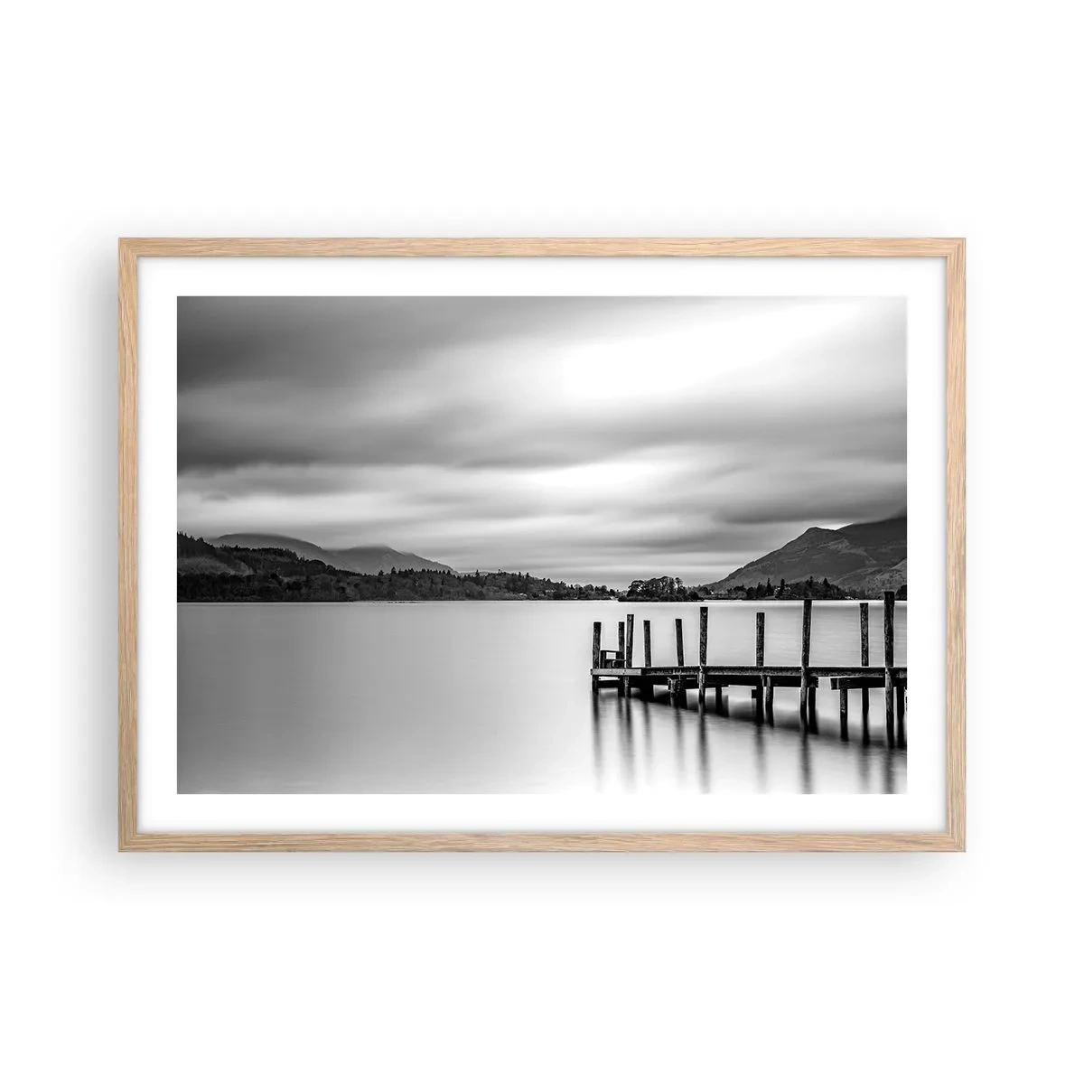 Poster in einem Rahmen aus heller Eiche - Milde und Kraft - 70x50 cm