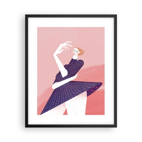 Poster in einem schwarzem Rahmen - Jeder Schritt ist ein Tanzgürtel - 40x50 cm