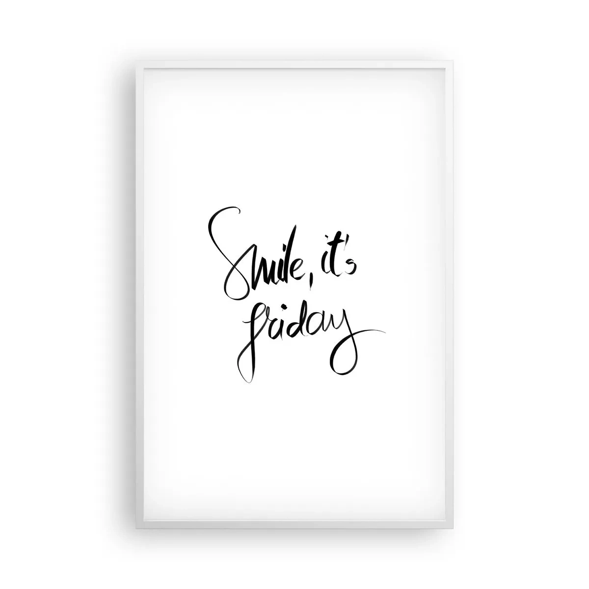 Poster in einem weißen Rahmen - Echte Freude - 61x91 cm