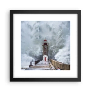 Poster in einem schwarzem Rahmen - Das Rauschen des Wassers, der Lärm wird wehen - 30x30 cm