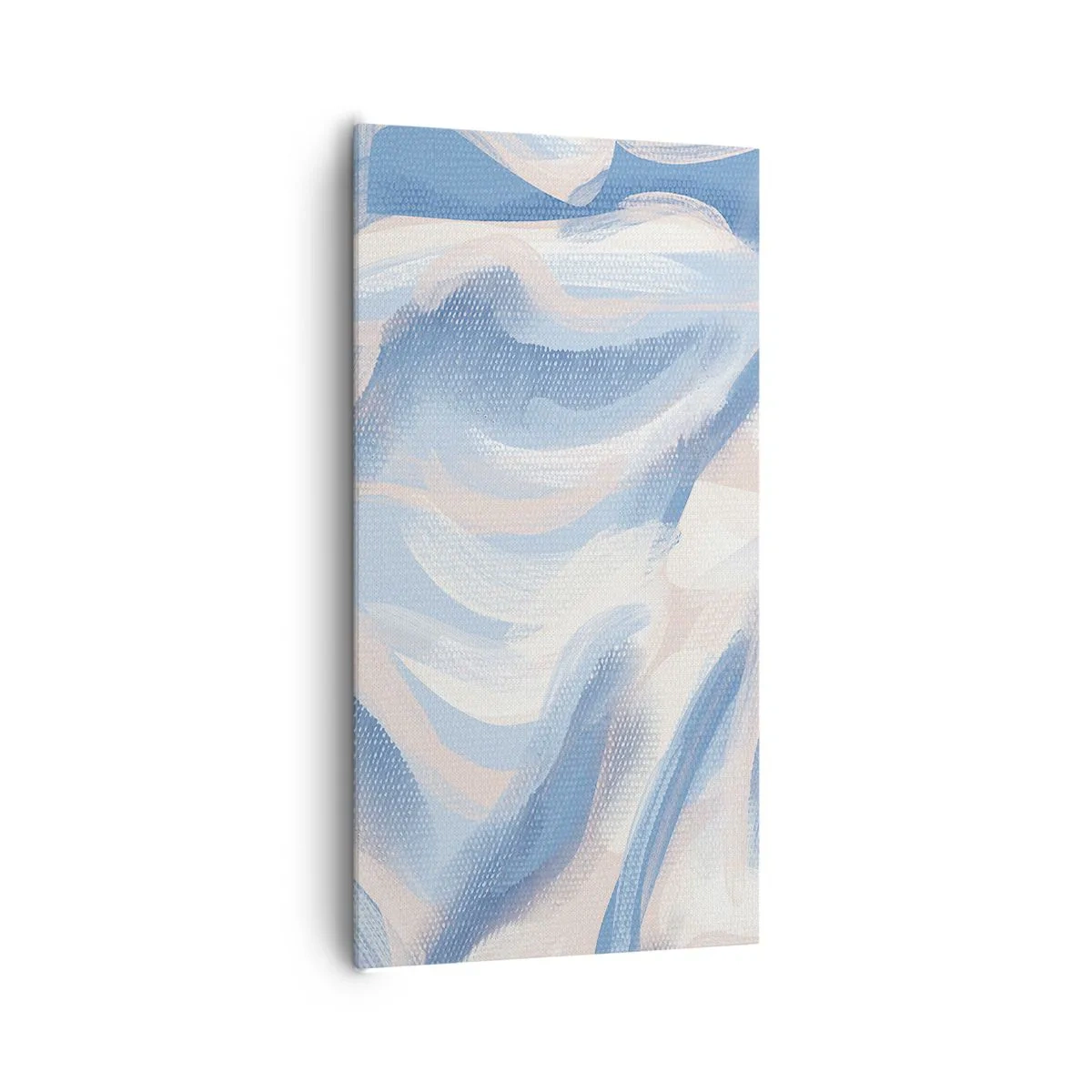 Bild auf Leinwand - Leinwandbild - Blaue Wellen - 65x120 cm