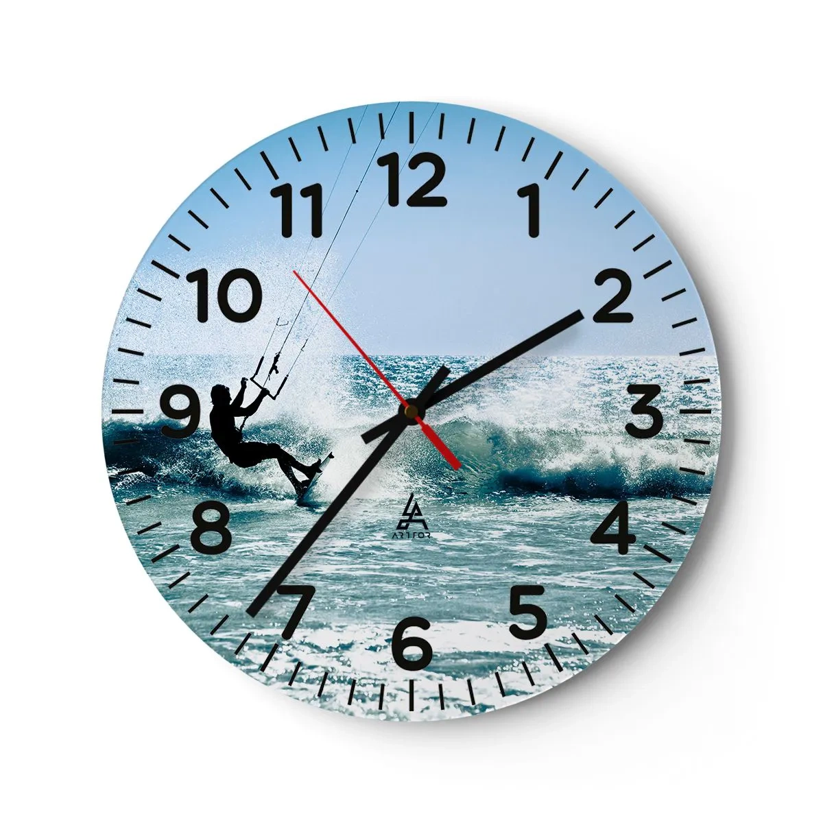 Wanduhr - Glasuhr - Hinreißen lassen - 40x40 cm