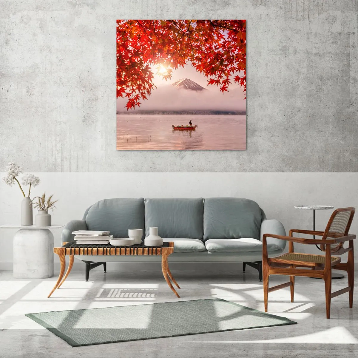 Glasbild - Bild auf glas - Im japanischen Klima - 70x70 cm