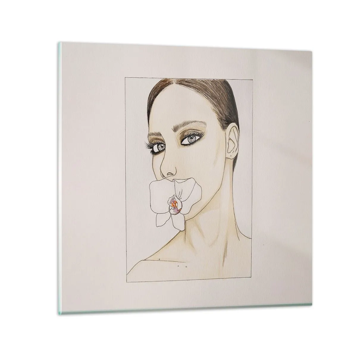 Glasbild - Bild auf glas - Ein Symbol für Eleganz und Schönheit - 70x70 cm