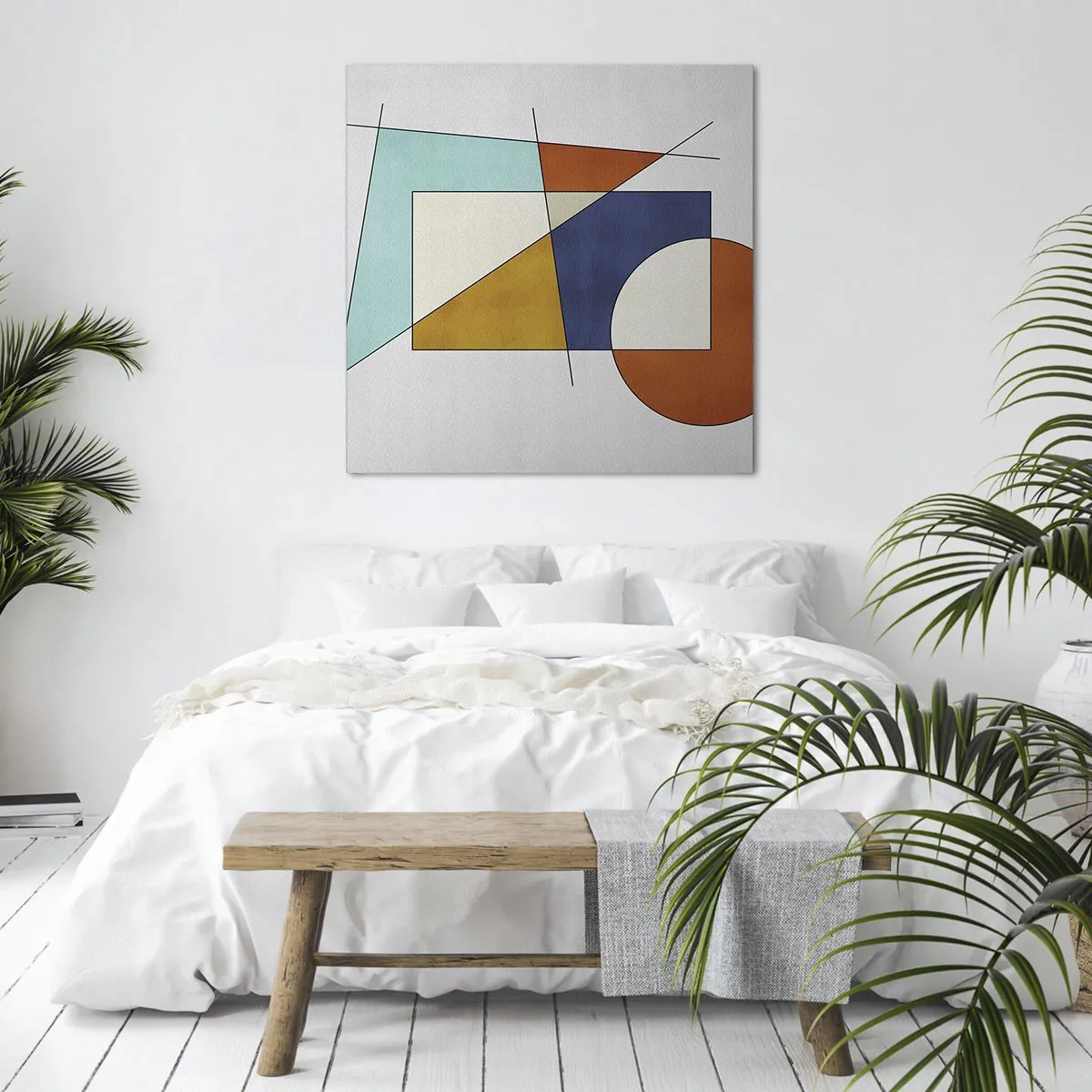 Bild auf Leinwand - Leinwandbild - Abstraktion: modernistisches Spiel - 30x30 cm