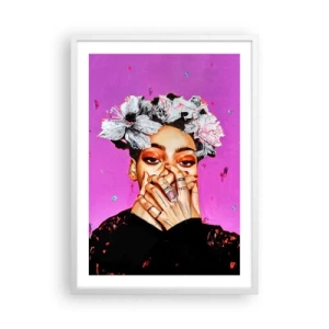 Poster in einem weißen Rahmen - Bisschen verrückt - 50x70 cm