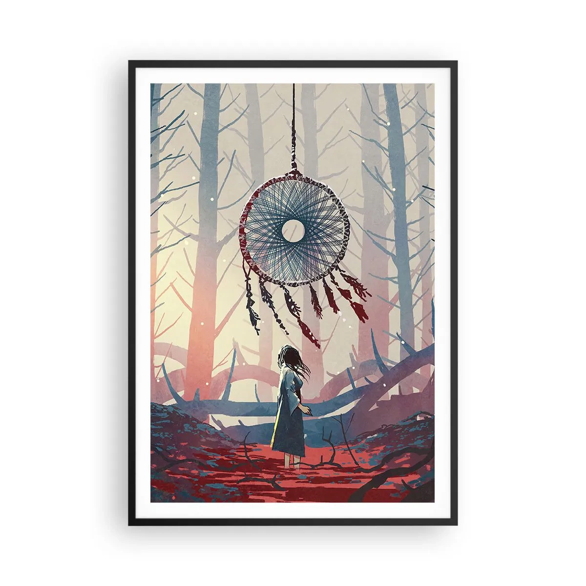 Poster in einem schwarzem Rahmen - Geheimes Glücksritual - 70x100 cm