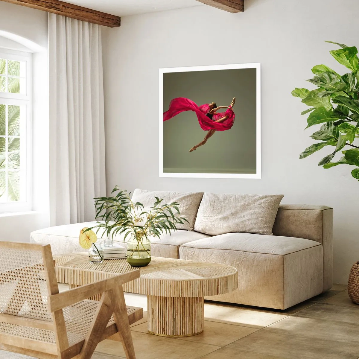 Poster - Tanzende Flamme - 60x60 cm