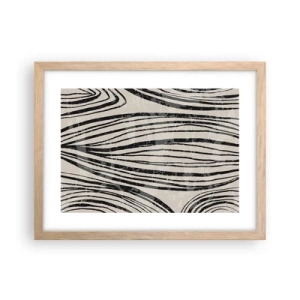 Poster in einem Rahmen aus heller Eiche - Linienpool - 40x30 cm