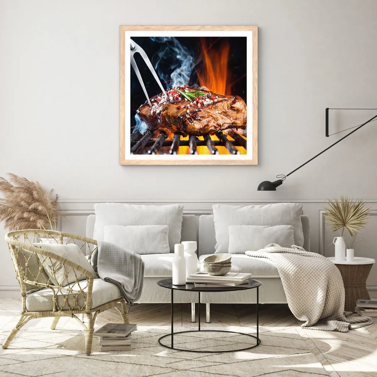 Poster in einem Rahmen aus heller Eiche - Saftig und duftend - 50x50 cm