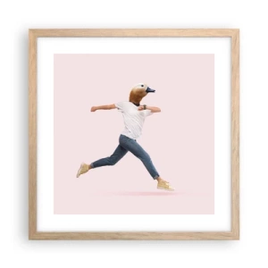 Poster in einem Rahmen aus heller Eiche - Eine Prise Absurdität - 40x40 cm