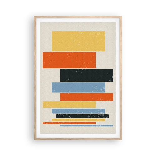 Poster in einem Rahmen aus heller Eiche - Musiknotation - 70x100 cm