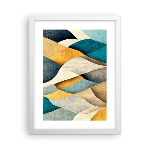 Poster in einem weißen Rahmen - Rhythmus und Welle - 30x40 cm
