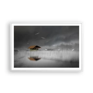 Poster in einem weißen Rahmen - Schutz vor Regen - 91x61 cm