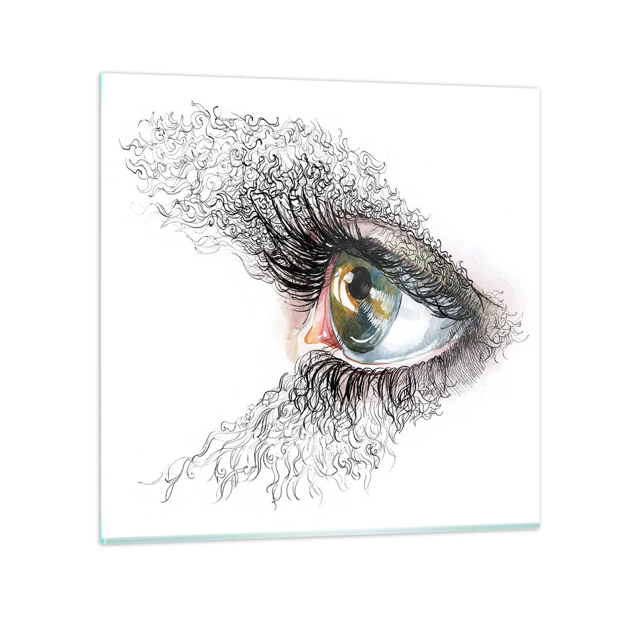 Glasbild - Bild auf glas - Schau direkt in die Seele - 70x70 cm