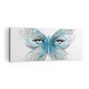 Bild auf Leinwand - Leinwandbild - Eros Blaumeise - 100x40 cm