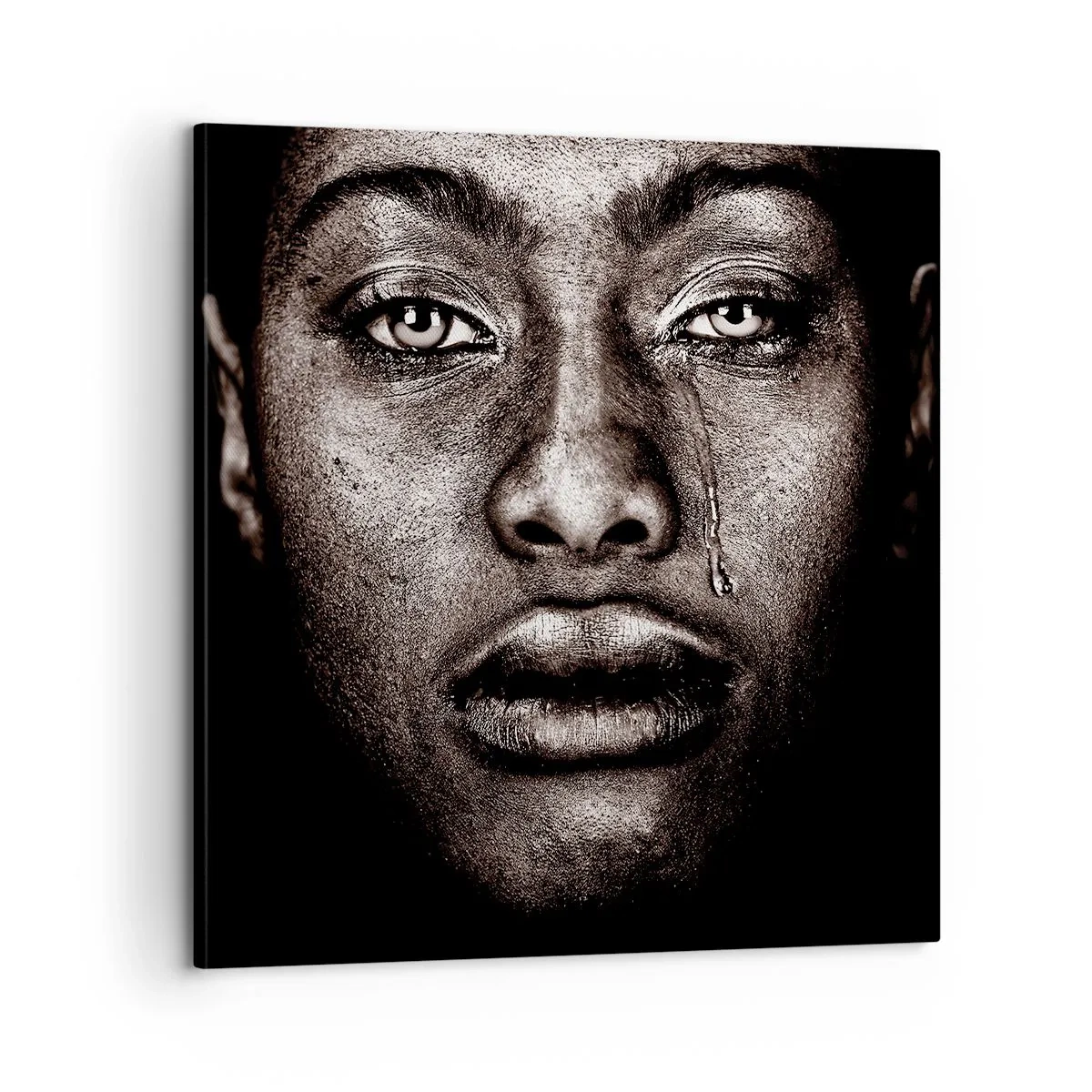 Bild auf Leinwand - Leinwandbild - Eine Träne - 60x60 cm