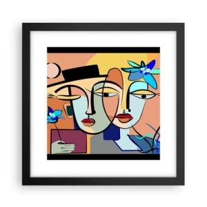 Poster in einem schwarzem Rahmen - Picassos randez vous - 30x30 cm