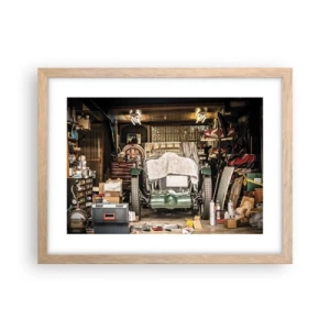 Poster in einem Rahmen aus heller Eiche - Zurück in die Vergangenheit - 40x30 cm