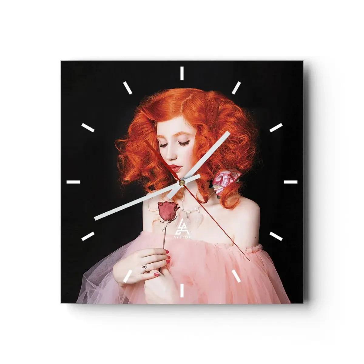 Wanduhr - Glasuhr - Im barocken Stil - 40x40 cm