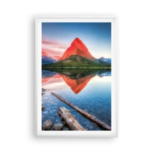 Poster in einem weißen Rahmen - Hitze und Kälte - 61x91 cm