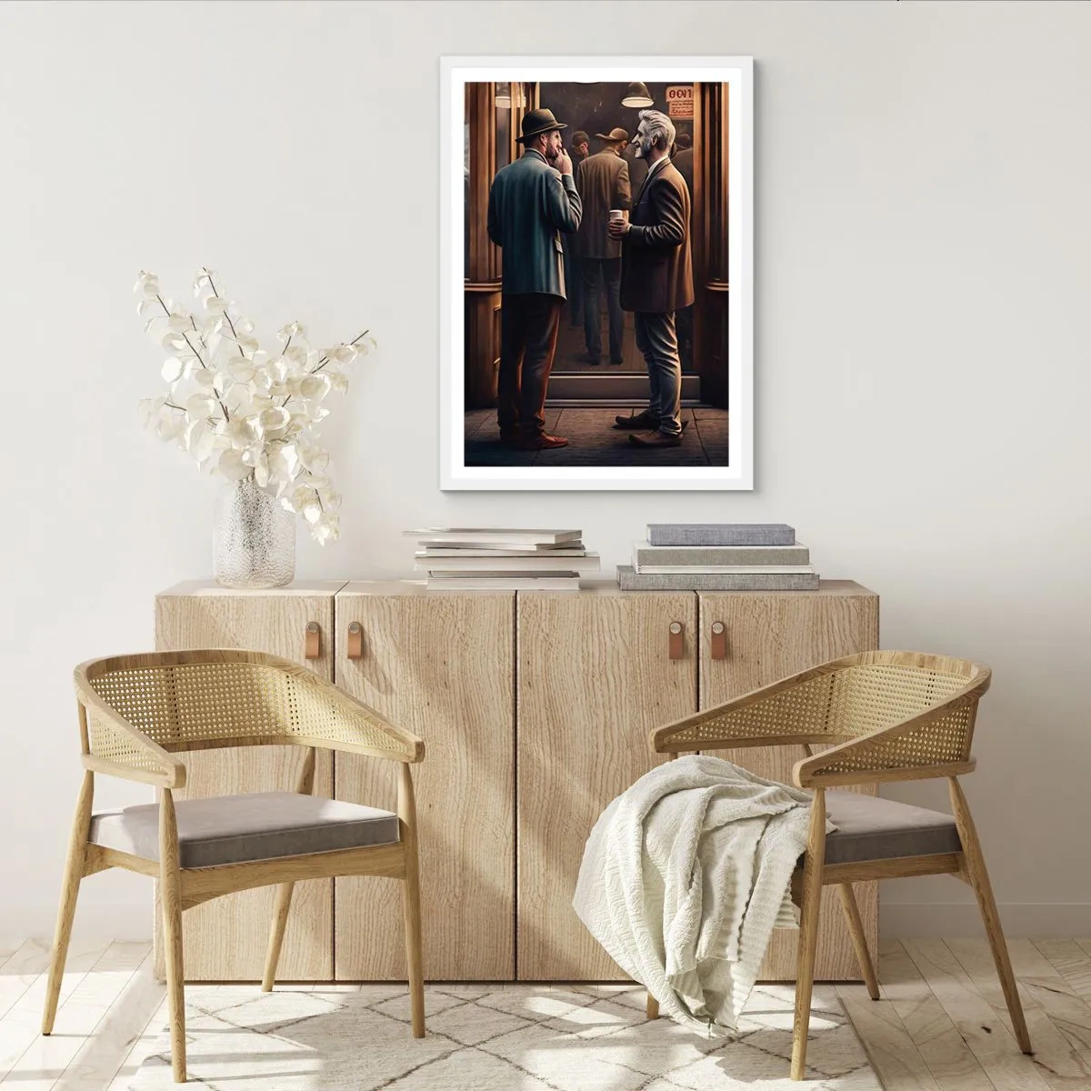 Poster in einem weißen Rahmen - Gute Zeit des Tages - 70x100 cm