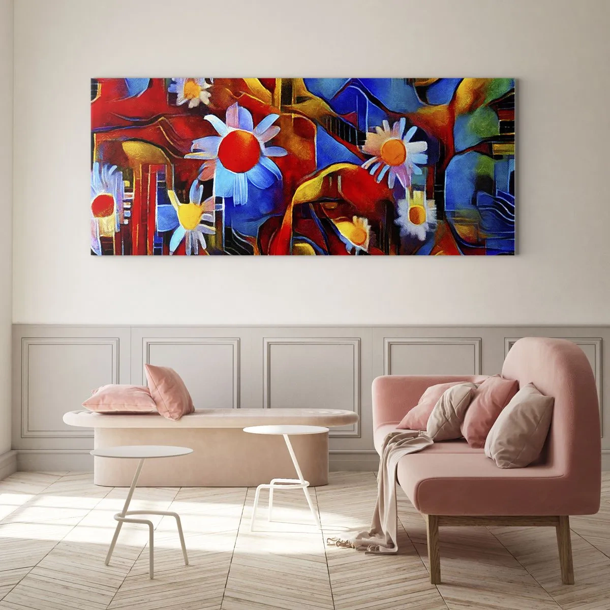 Glasbild - Bild auf glas - Die Farben des Lebens - 90x30 cm