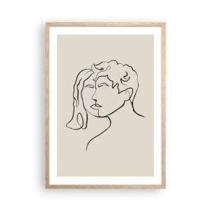 Poster in einem Rahmen aus heller Eiche - Und es wurde Einheit - 50x70 cm