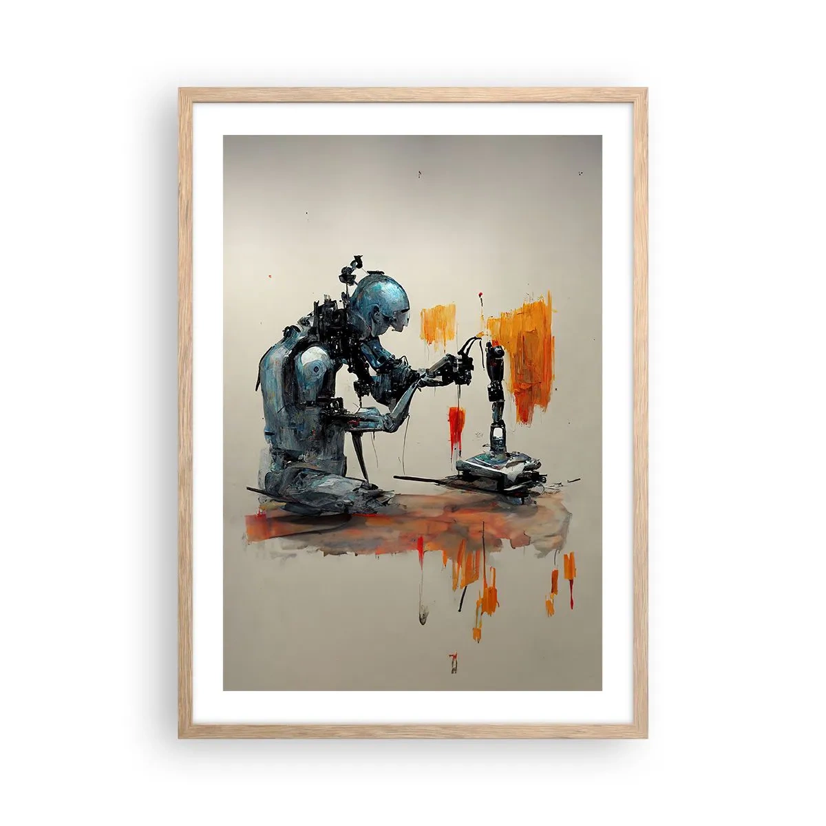 Poster in einem Rahmen aus heller Eiche - Schon morgen… - 50x70 cm