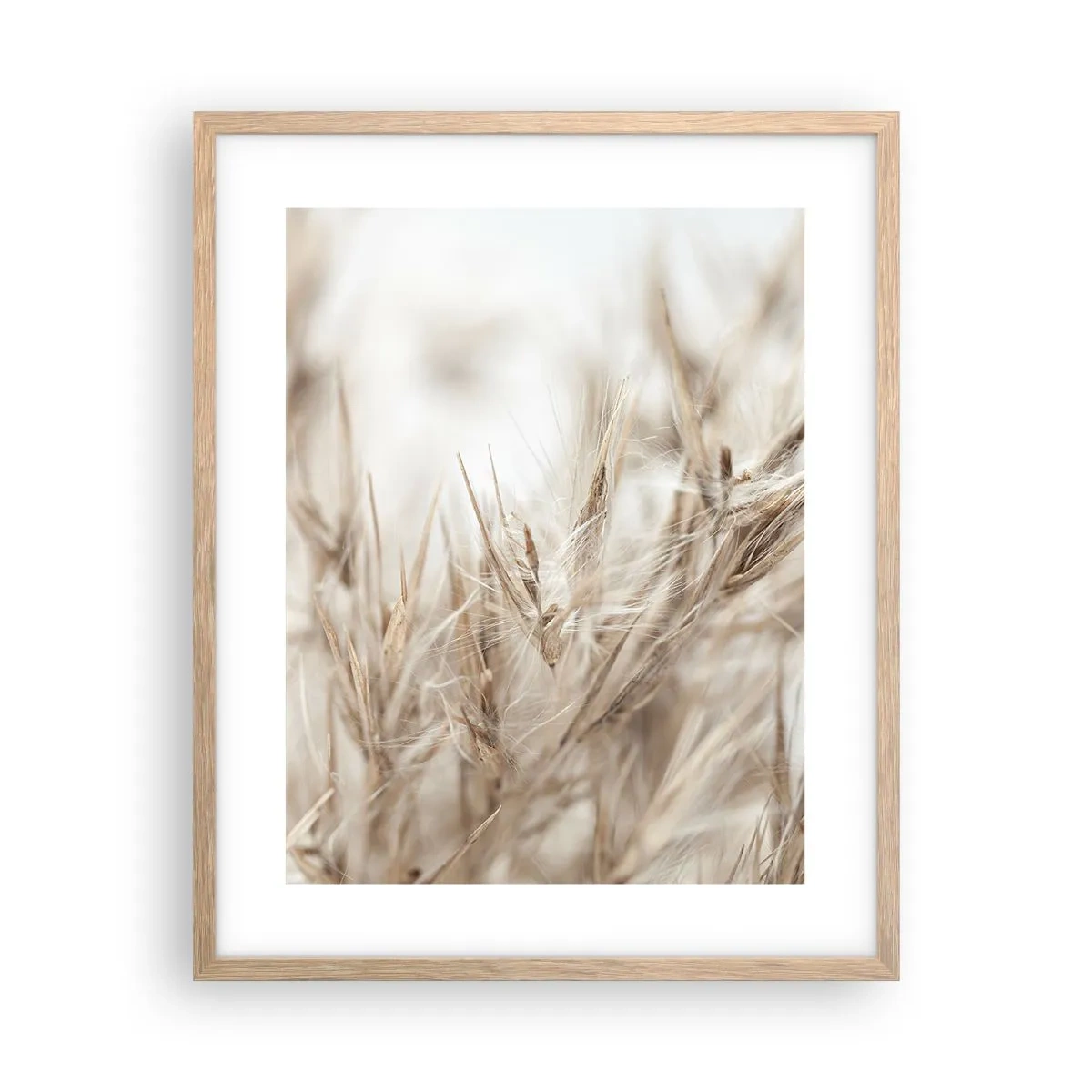 Poster in einem Rahmen aus heller Eiche - Wiese und Wind - 40x50 cm