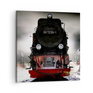 Bild auf Leinwand - Leinwandbild - Er steht und keucht, seufzt und pustet - 60x60 cm