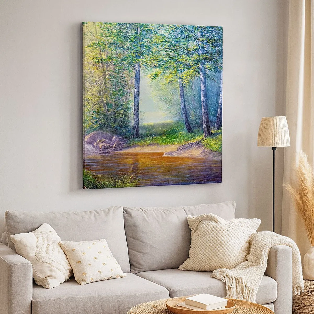 Bild auf Leinwand - Leinwandbild - Idyllische Landschaft - 30x30 cm