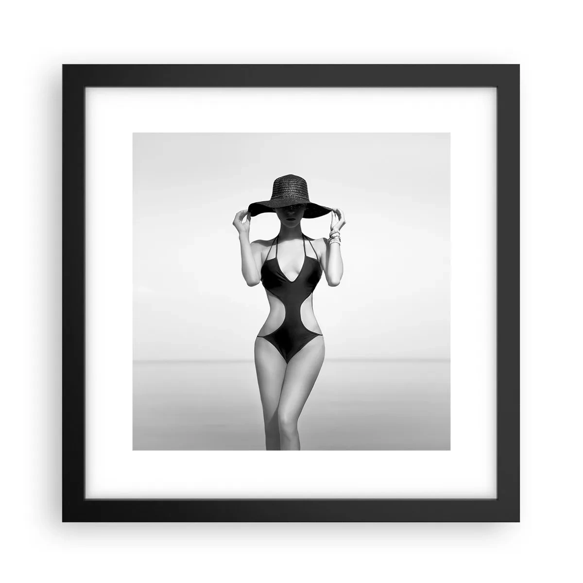 Poster in einem schwarzem Rahmen - Mein Name ist: Eleganz - 30x30 cm