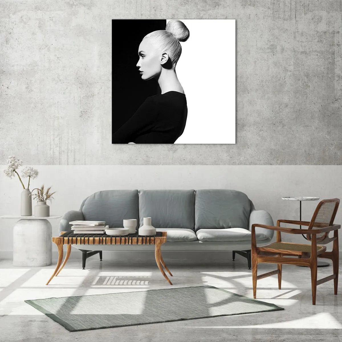 Glasbild - Bild auf glas - Einfach eine Frau - 60x60 cm