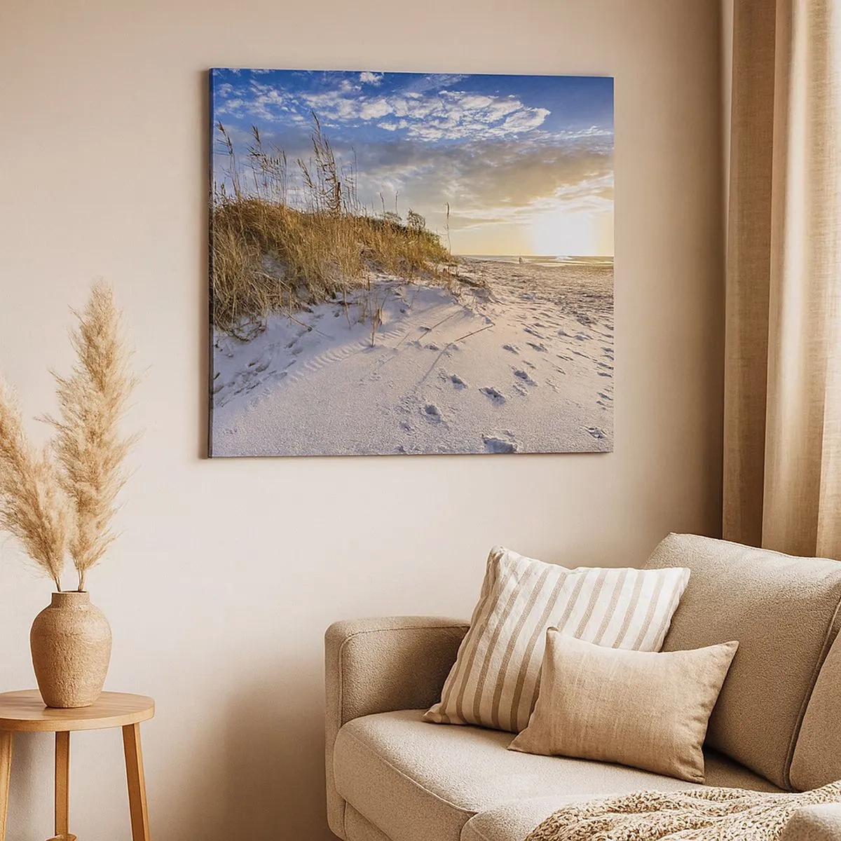 Bild auf Leinwand - Leinwandbild - Einladung zu einem Spaziergang - 30x30 cm