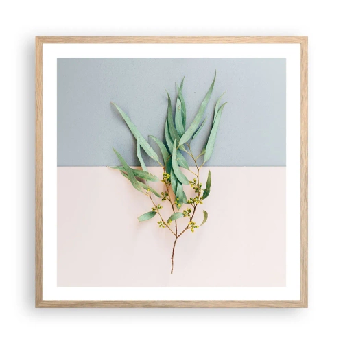 Poster in einem Rahmen aus heller Eiche - Pastellige Subtilität - 60x60 cm