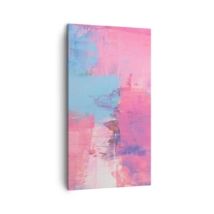 Bild auf Leinwand - Leinwandbild - Rosa, Blau und eine Prise Licht - 45x80 cm