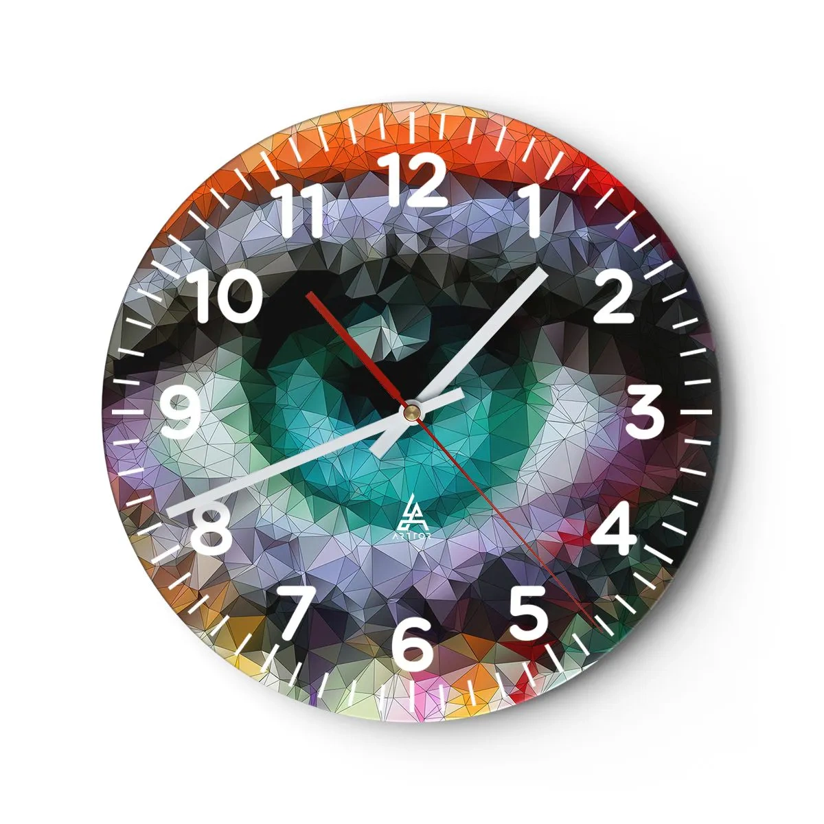 Wanduhr - Glasuhr - Kristallines Leuchten der Augen - 30x30 cm