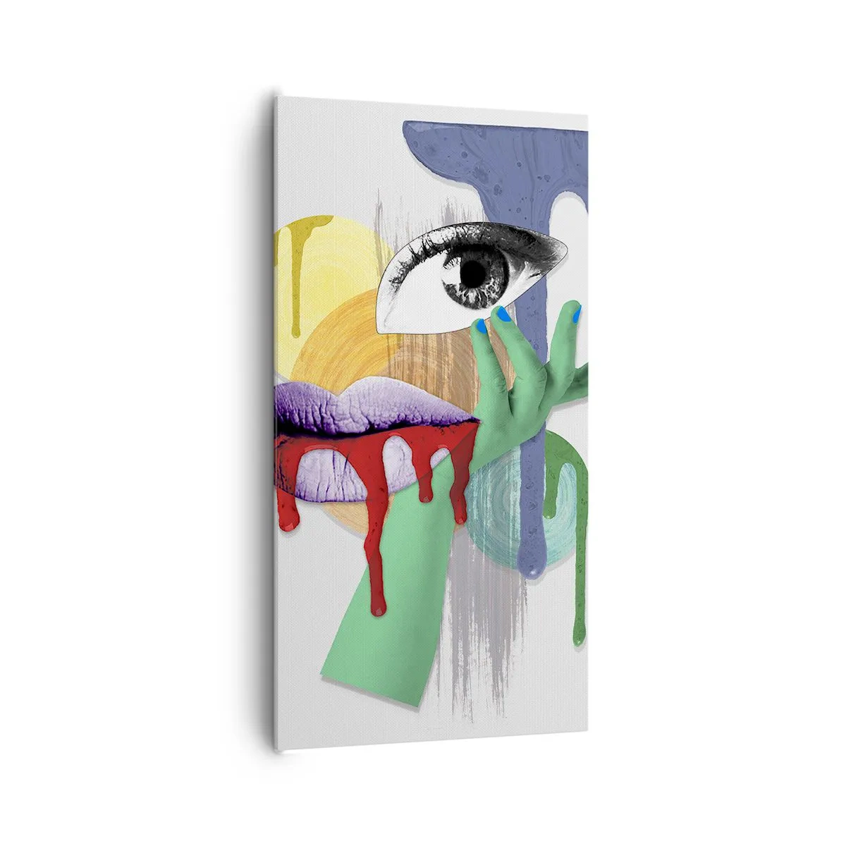 Bild auf Leinwand - Leinwandbild - Ein dekonstruiertes Porträt - 65x120 cm