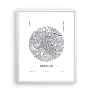 Poster in einem weißen Rahmen - Anatomie von Birmingham - 40x50 cm