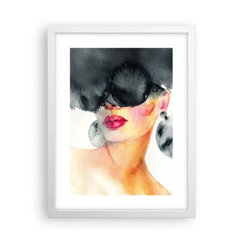 Poster in einem weißen Rahmen - Das Geheimnis der Eleganz - 30x40 cm