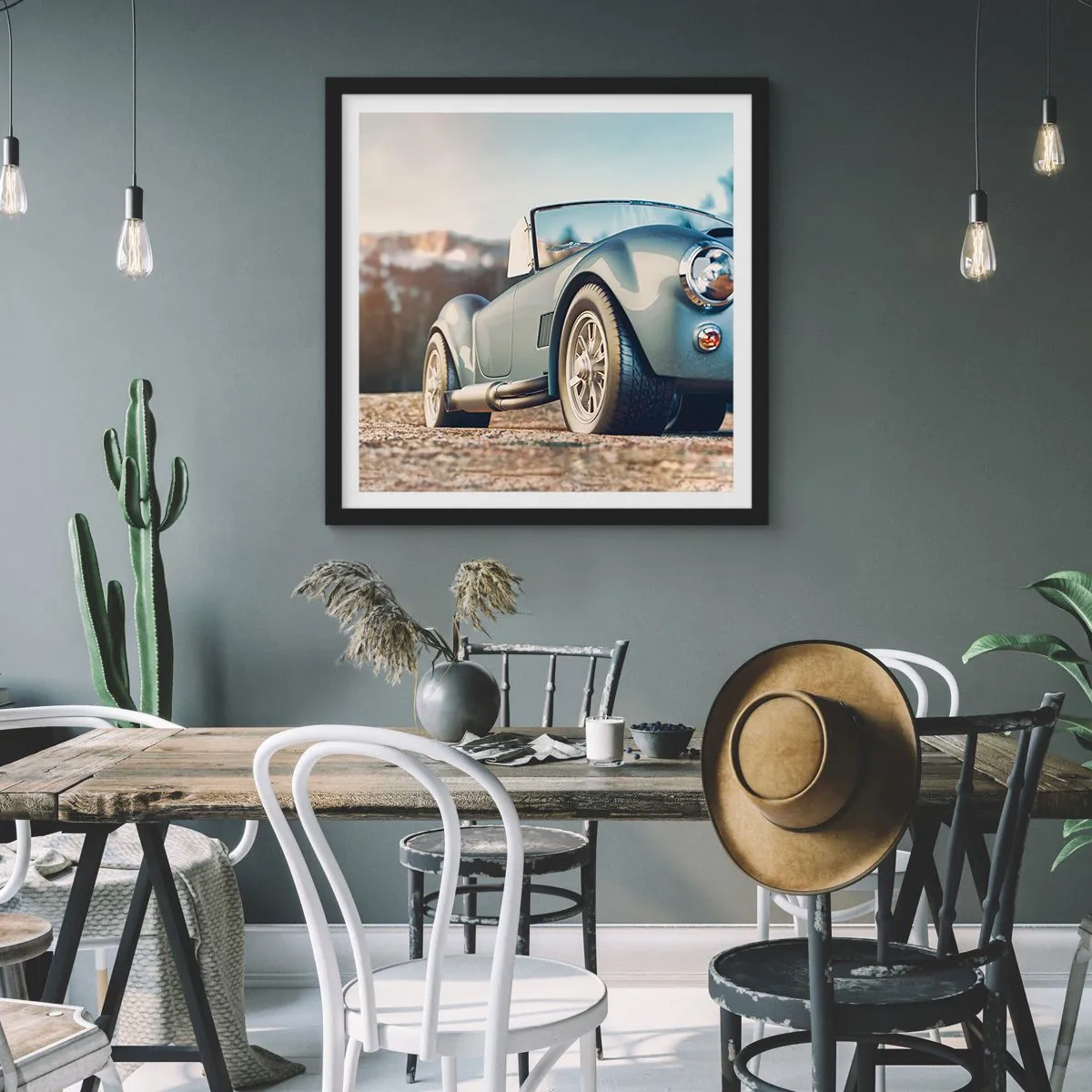 Poster in einem schwarzem Rahmen - Denn Stil zählt - 40x40 cm