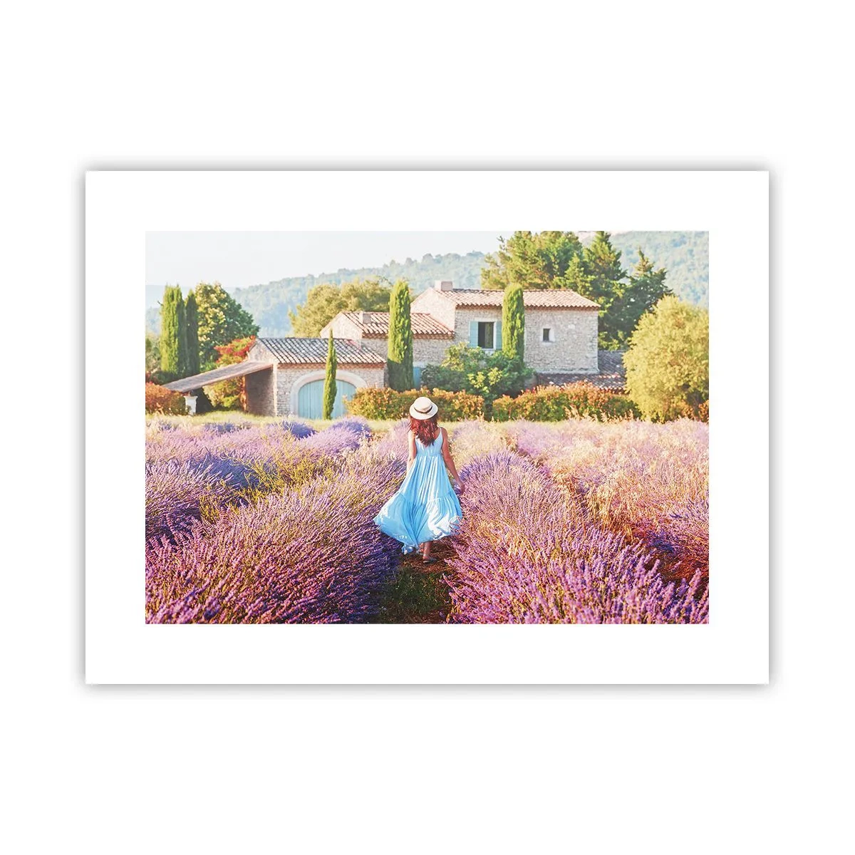 Poster - Lavendel Mädchen - 40x30 cm