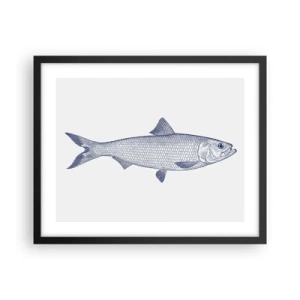 Poster in einem schwarzem Rahmen - Grüße aus den nördlichen Meeren - 50x40 cm