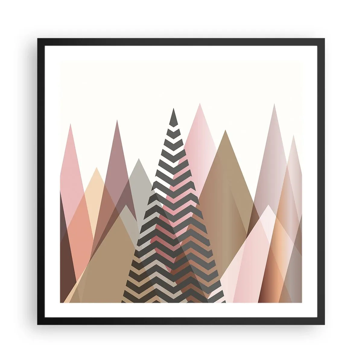 Poster in einem schwarzem Rahmen - Pyramidale Aussicht - 60x60 cm