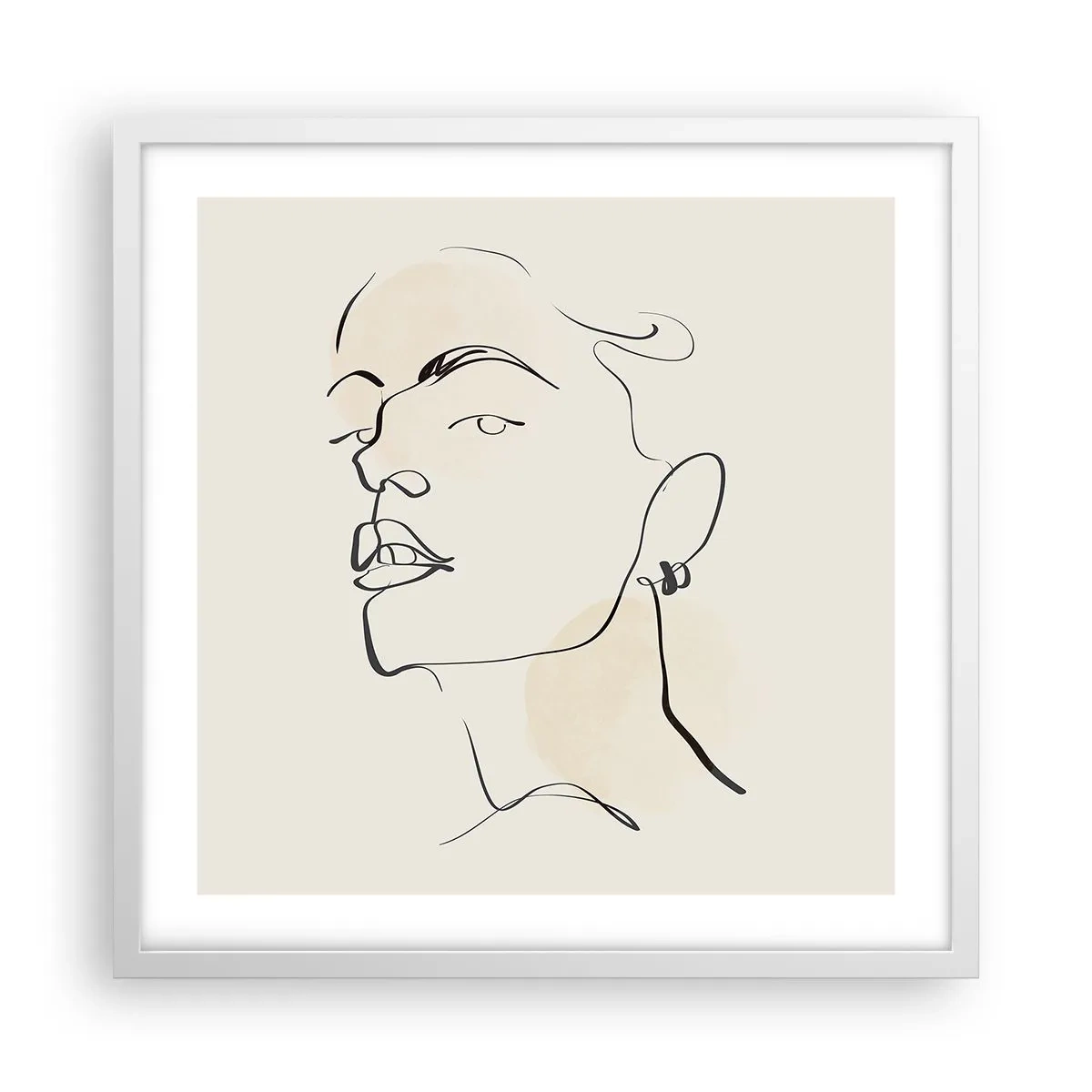 Poster in einem weißen Rahmen - Ein stolzer Blick - 50x50 cm